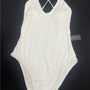 White Women's One Piece Swimsuit